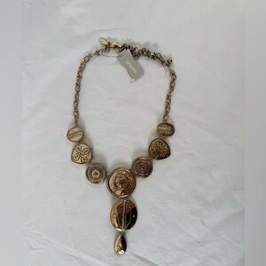 NWT Chico's Gold Medallion Necklace